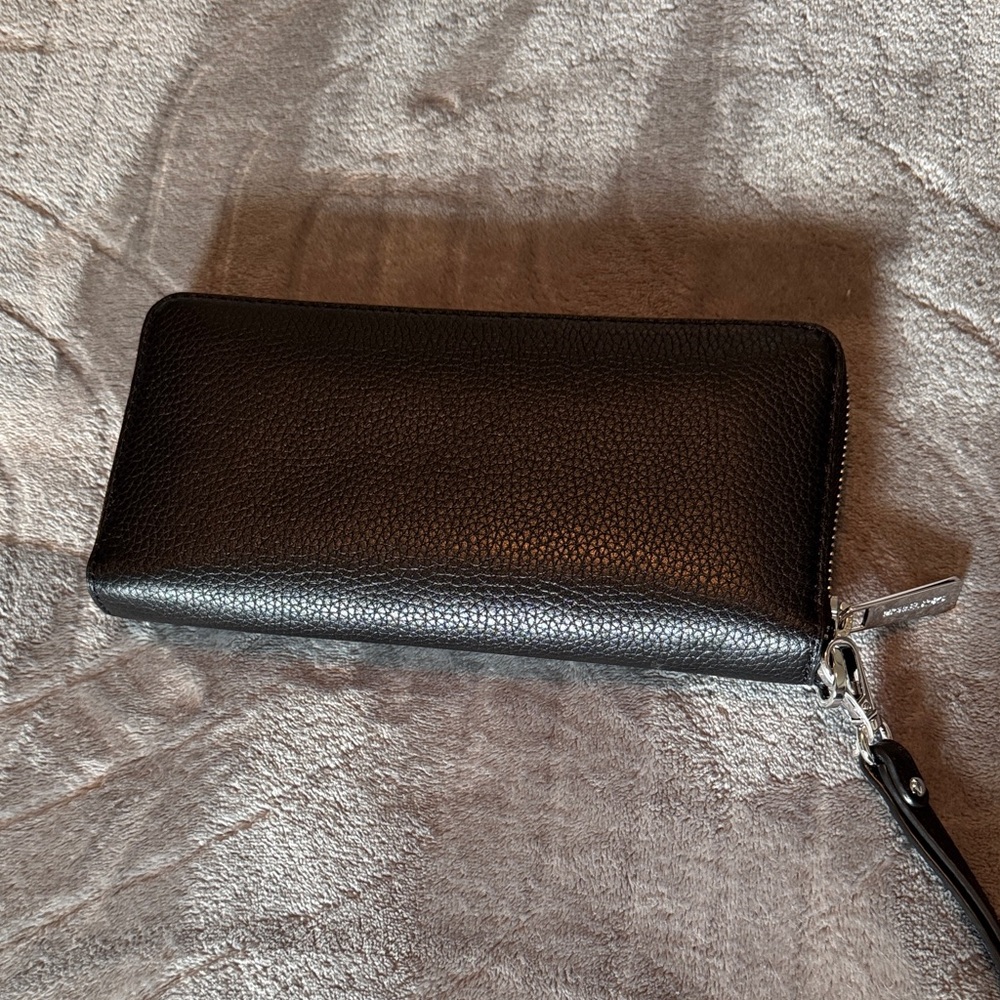 Michael Kors Black Leather Wristlet - Picture 3 of 7